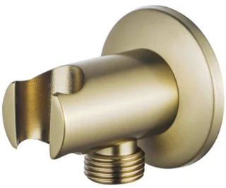 Fortifura Calvi Inbouw Regendoucheset - rond - thermostatisch - plafondarm - glijstang - 25cm hoofddouche - ronde handdouche - gladde slang - Geborsteld Messing PVD (Goud)