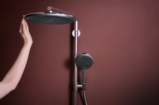 hansgrohe Raindance Alive S Puro - Showerpipe - Ecostat thermostaat - 300mm maat - 1 straalfunctie - Chroom