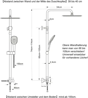 Doucheset chroom - regendouche vierkant - roestvrij staal - 30x30cm regendouche zonder kraan