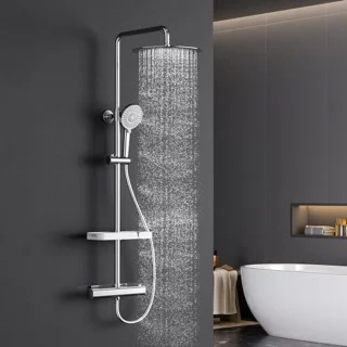Douchesysteem met Thermostaat en Regendouche - Modern en Functioneel