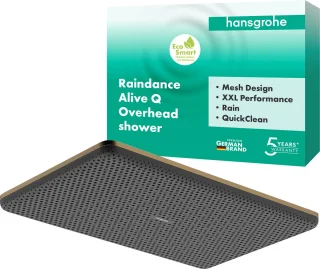 Hansgrohe Raindance Alive Q - Hoofddouche, 21x34 cm, EcoSmart, geborsteld brons 24531140