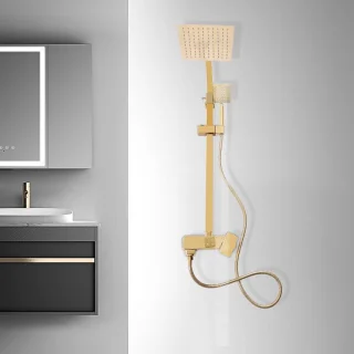 Luxe Regendouche Systeem met Verstelbare Douchekop en Armatuur – Hoogwaardige Roestvrij Stalen Doucheset