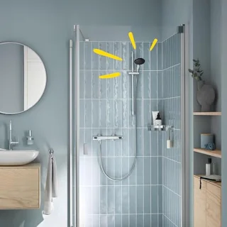 Handdouche met 2 Stralen en 14 Liter per Minuut - Ronde Chroom Finish