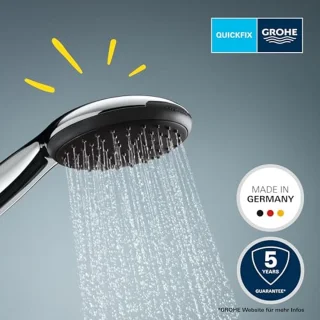 Handdouche met 2 Stralen en 14 Liter per Minuut - Ronde Chroom Finish