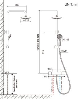 Wat vinden we goed aan de Auralum MAX Regendouche met Thermostaatkraan - Doucheset Chroom - Regendoucheset - Verstelbare Hoogte 84-121 cm - 9 inch Douchekop