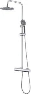 Auralum MAX Regendouche met Thermostaatkraan - Doucheset Chroom - Regendoucheset - Verstelbare Hoogte 84-121 cm - 9 inch Douchekop