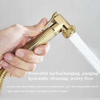 douchesysteem - doucheset - regendouche - Compleet Zwart & Goud Douchesysteem – 8 inch Regendouche, Wandkraan & Handdouche