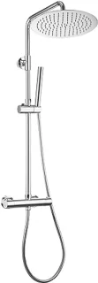 Regendouche Douchesysteem met Thermostaatkraan - Roestvrij Staal Douche-set met XL Ronde Douchekop 25 cm