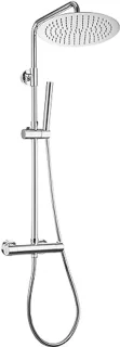 Regendouche Douchesysteem met Thermostaatkraan - Roestvrij Staal Douche-set met XL Ronde Douchekop 25 cm