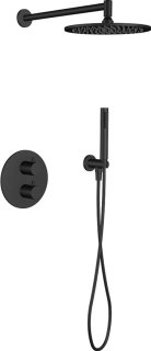 Regn complete thermostatische regendouche inbouwset rond, mat zwart review