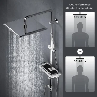 DailySupplies® Regendouche Zonder Kraan - Regendouchekop - Regendouches - Regendoucheset - Zilver