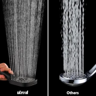 Waterbesparende Douchekop met 3 + 1 Straalsoorten voor Luxe Douche-ervaring