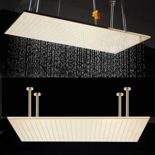 Betaalbare Goederen® Plafond Douchekop - Goud - Douchekraan - Slimme Digitale Display - Mengkraan Douche - Regendouchekop - Led Regendouche - Waterval