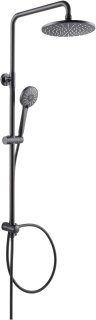 De CECIPA max Douchesysteem Zwart - Regendouche Douche- Doucheset met 2 Functies - Roestvrijstalen Doucheset - Zwart in één oogopslag