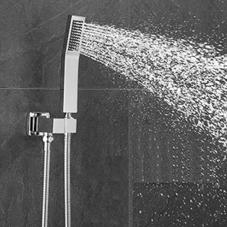 Hogedruk douchekop met slang 1,5 m - Waterbesparende regendouche voor een comfortabele douche-ervaring