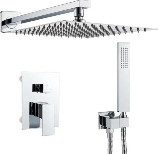 Luxe Regendouche Combinatieset met Verborgen Douchesysteem en 25,5 cm Douchekop