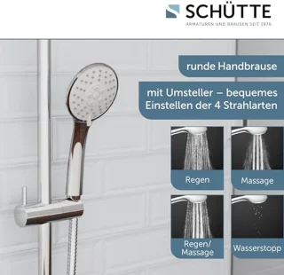Verstelbare Douchekop met Handdouche en Slang - Douche set met Chroom Afwerking