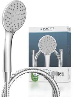 Verstelbare Douchekop met Handdouche en Slang - Douche set met Chroom Afwerking