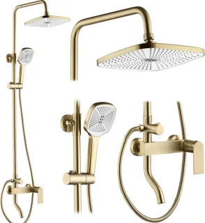 Rea My1902-77Gg Storm Regendouche Geborsteld Goud 144Cm