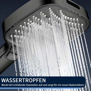 Douchekop met 8 straalmodi en waterbesparende technologie voor een luxe douche-ervaring