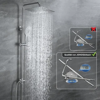 Verstelbaar Douchesysteem met Regendouche en Handdouche voor Badkamer