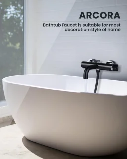 Badkuipkraan koperen mengkraan waterbesparende M24 Bubbler - Wandmontage Douchekraan zwart regendouche zonder kraan