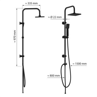 Wat vinden we goed aan de EISL EASY ENERGY Douchesysteem - Regendouche - Mat zwart