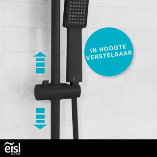 EISL EASY ENERGY Douchesysteem - Regendouche - Mat zwart