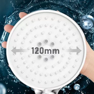 Hoge Druk Douchekop Met Waterbesparing En Filtratiefunctie - 5 Sproeimodi 12cm Paneel