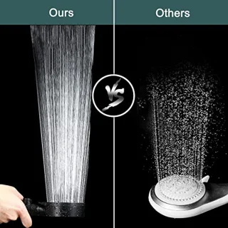Waterbesparende Handdouche met 5 Straalsoorten en Flexibele Slanghouder