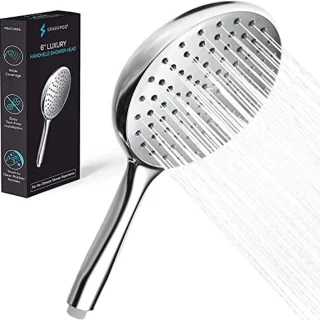 Ronde Handdouchekop 15,5 cm - Regenvalervaring - Gereedschapsvrije Installatie - Luxe Gepolijst Chroom