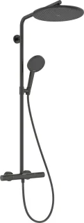 hansgrohe Raindance Alive S Puro - Showerpipe - Ecostat thermostaat - 300mm maat - 1 straalfunctie - Brushed Black Chrome