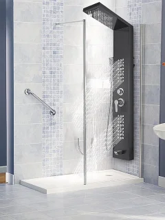 Led Licht Douche Panel Systeem - Doucheset - Compleet Douchesysteem - Mat Zwarte Hoofd en Handdouche - Massage Douche - Kraan - Regendouche voor Badkamer - Waterval Rain Douchekraan