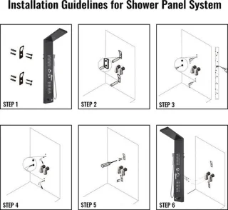 Led Licht Douche Panel Systeem - Doucheset - Compleet Douchesysteem - Mat Zwarte Hoofd en Handdouche - Massage Douche - Kraan - Regendouche voor Badkamer - Waterval Rain Douchekraan