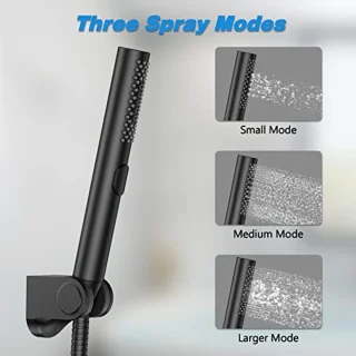Waterbesparende handdouche met 3 straalmodi - Mat zwart