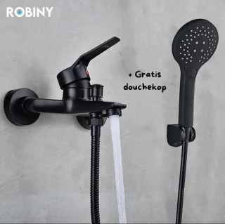Robiny - Douchekraan - Badkraan - Met Gratis Douchekop Doucheslang en Douchekop Houder - Mengkraan - Doucheset - Mat Kraan