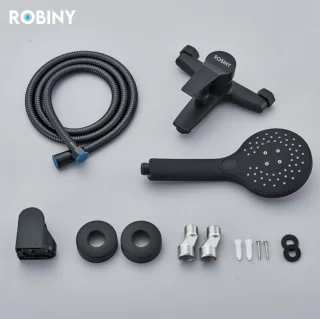 Robiny - Douchekraan - Badkraan - Met Gratis Douchekop Doucheslang en Douchekop Houder - Mengkraan - Doucheset - Mat Kraan