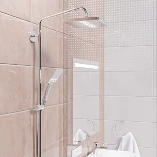 Vierkante Regendouchekop in Zilver - Luxe Douche Ervaring met ABS Kunststof