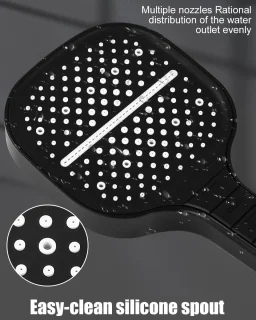 RFWR® Waterbesparende Douchekop met 7 Instellingen, Handdouche voor Comfortabele Douche-Ervaringen