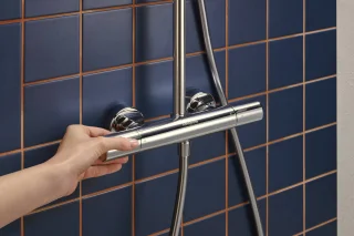 hansgrohe Activera S - Showerpipe - EcoSmart+ waterbesparend - Ecostat thermostaat - 240mm maat - 1 straalfunctie - Chroom