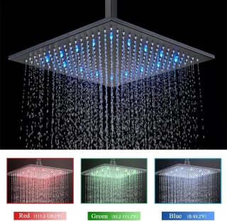 Compleet Douche Systeem met LED Regendouche en Matzwart Design