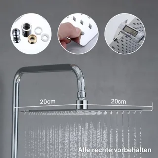 Roestvrij Staal Doucheset met Regendouche en Handdouche voor Badkamer