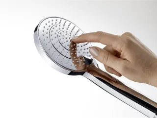 Ronde handdouche met 3 straalsoorten - waterbesparend en onderhoudsvriendelijk