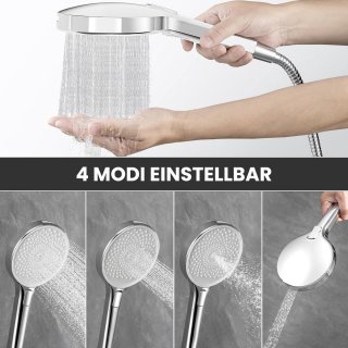 Wat vinden we goed aan de Grote antikalk douchekop 140mm met 4 waterstanden – Eenvoudig te installeren en te reinigen