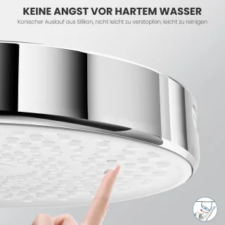 Grote antikalk douchekop 140mm met 4 waterstanden – Eenvoudig te installeren en te reinigen