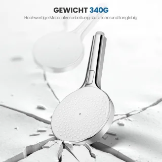 Grote antikalk douchekop 140mm met 4 waterstanden – Eenvoudig te installeren en te reinigen