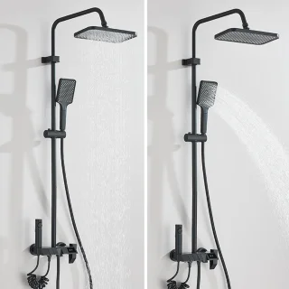 Ohana DT - Douchekop - Douchekraan Set - Regendouche - Handdouche - Met Digitaal Display - ABS- Moderne afwerking - Zwart