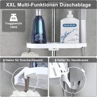 Regendouche doucheset met XXL doucheplank en 30x30 cm hoofddouche