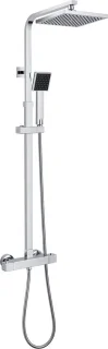 Auralum max Regendouche met Thermostaatkraan - RVS Douche Badkamer - Hoofddouche & Handdouche - ø 20cm Regendouche - Chroom