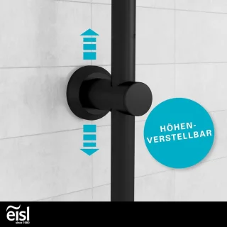 Zwarte Doucheset 2 in 1 met Grote Regendouche en Handdouche - Douchesysteem voor Inbouw